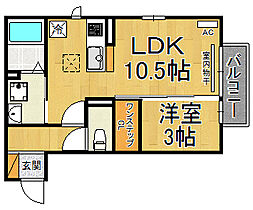 シェノワめふ  ｜ 兵庫県宝塚市売布2丁目（賃貸アパート1LDK・2階・34.76㎡） その2