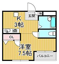 カルム中山  ｜ 兵庫県宝塚市中山寺2丁目（賃貸マンション1K・3階・25.00㎡） その1