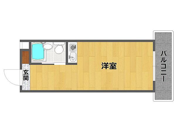 兵庫県西宮市中島町(賃貸マンション1R・4階・17.22㎡)の写真 その2