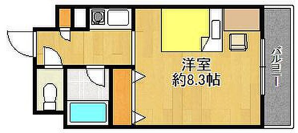 兵庫県西宮市上甲子園2丁目(賃貸マンション1K・2階・24.00㎡)の写真 その2