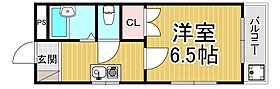 フレンズB棟  ｜ 兵庫県西宮市青木町12-32（賃貸マンション1K・2階・23.00㎡） その2