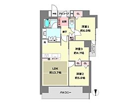 プレサンスロジェ難波GRAND WEST  ｜ 大阪府大阪市浪速区桜川2丁目（賃貸マンション3LDK・9階・66.07㎡） その2