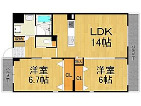 Alivio門前町  ｜ 兵庫県西宮市門前町（賃貸マンション2LDK・3階・59.63㎡） その2