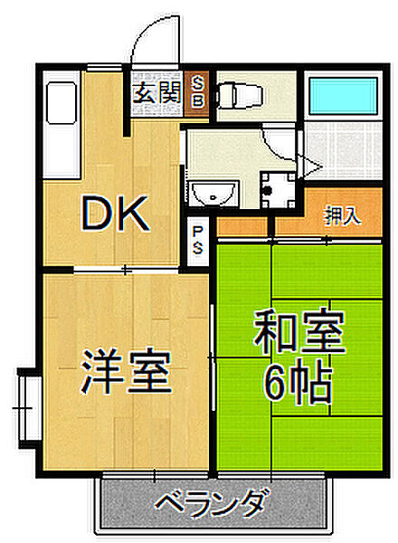 夙川イングス ｜兵庫県西宮市久出ケ谷町(賃貸マンション2DK・1階・36.08㎡)の写真 その1