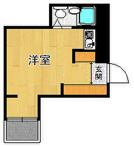 ブレシオンエスト・ウエスト ｜兵庫県西宮市大畑町(賃貸マンション1R・1階・16.36㎡)の写真 その2