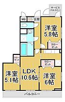 兵庫県尼崎市御園1丁目（賃貸アパート3LDK・3階・60.85㎡） その2