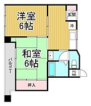 ハイツ山の道荘  ｜ 兵庫県尼崎市大島1丁目（賃貸マンション2K・4階・35.88㎡） その2