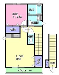 J's1010 1LDKの間取図画像