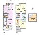 間取り：■建物面積：95．63平米の2階建て3ＬＤＫ　■固定階段式で使いやすい広々6．5帖の小屋裏収納付き