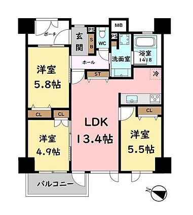■専有面積：6...