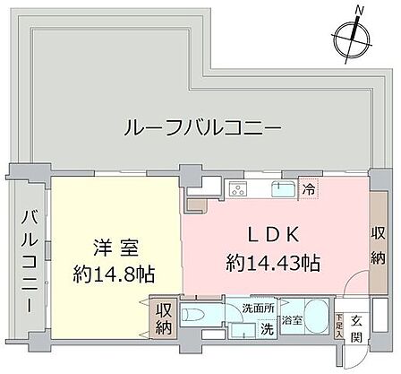 1LDK 間取り