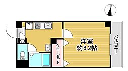 ラ・フォンテ三宮東 1Kの間取図画像