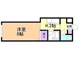 ビッグバーンズマンションN22 1Kの間取図画像