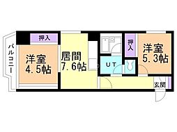 札幌市営南北線 さっぽろ駅 徒歩3分の賃貸マンション 9階2DKの間取り