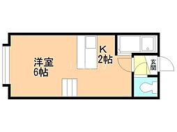 ドルミムサシ 1Kの間取図画像