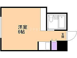 シャンボール札幌 4階ワンルームの間取り