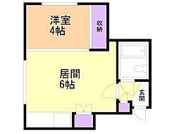 シャトージェミニ 1DKの間取図画像