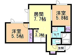 間取図画像 2LDK