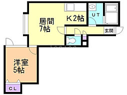フォート・デルッシ新発寒 1階/101