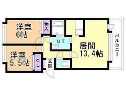 間取図画像 2LDK