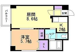 間取図画像 1LDK