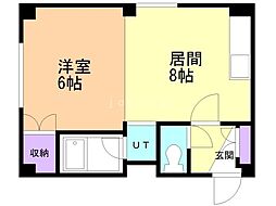 アーヴァントモ 1LDKの間取図画像