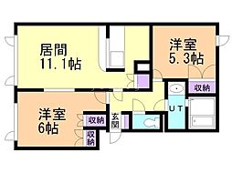 間取図画像 2LDK