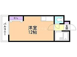 エスポアール松岡 ワンルームの間取図画像