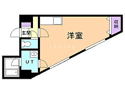 第6松屋ビル ワンルームの間取図画像