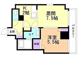コートビバリッジ 1LDKの間取図画像