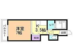 N216 1Kの間取図画像