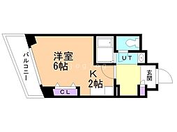 サテラ北34条 1Kの間取図画像
