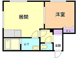 FS39 1LDKの間取図画像