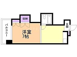 ノースタウンハウス ワンルームの間取図画像