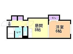 グランメゾン22 1LDKの間取図画像