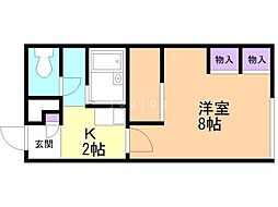 レオパレスM&T麻生町 1Kの間取図画像