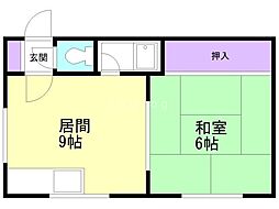ハイツ静 1LDKの間取図画像