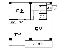 ローヤルハイツ新川 2LDKの間取図画像