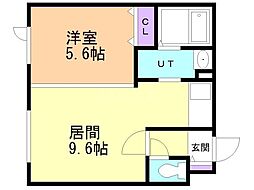 Aries35 1LDKの間取図画像