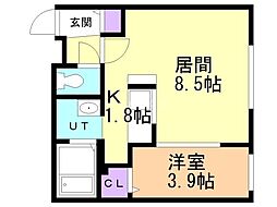 インフィニト麻生ステーション 1LDKの間取図画像