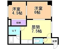 グレースN30 2LDKの間取図画像