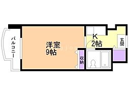 メゾン・ド・グルー 1Kの間取図画像