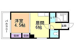 第53松井ビル 1DKの間取図画像