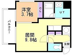 イリオスディオ 1LDKの間取図画像