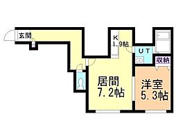 エフステージ麻生 1LDKの間取図画像