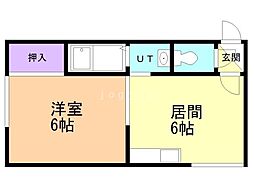 シティライフ麻生 1DKの間取図画像