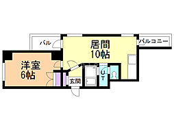 ラフィネマルタ札幌 1LDKの間取図画像