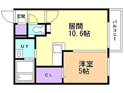 COLOREN32イースト 1LDKの間取図画像
