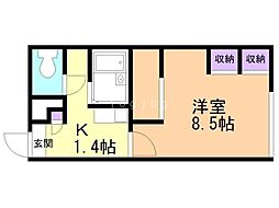 レオパレスM&T麻生町 1Kの間取図画像