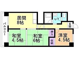 第17松井ビル 3DKの間取図画像